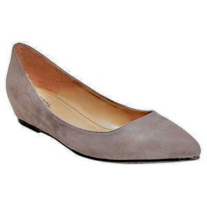 Brand New Merona Grey Drew Pointed Toe Flats with Built In Memory Foam Cushion